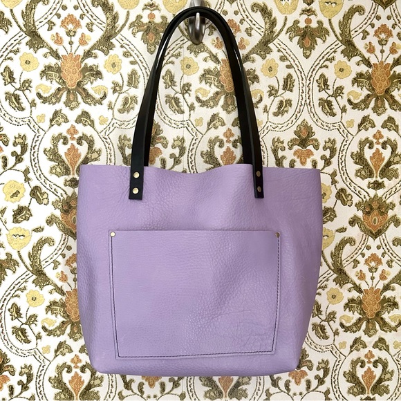 Portland Leather Handbags - Portland Leather Goods RARE UNICORN Wisteria Lavender Classic Large Tote Bag